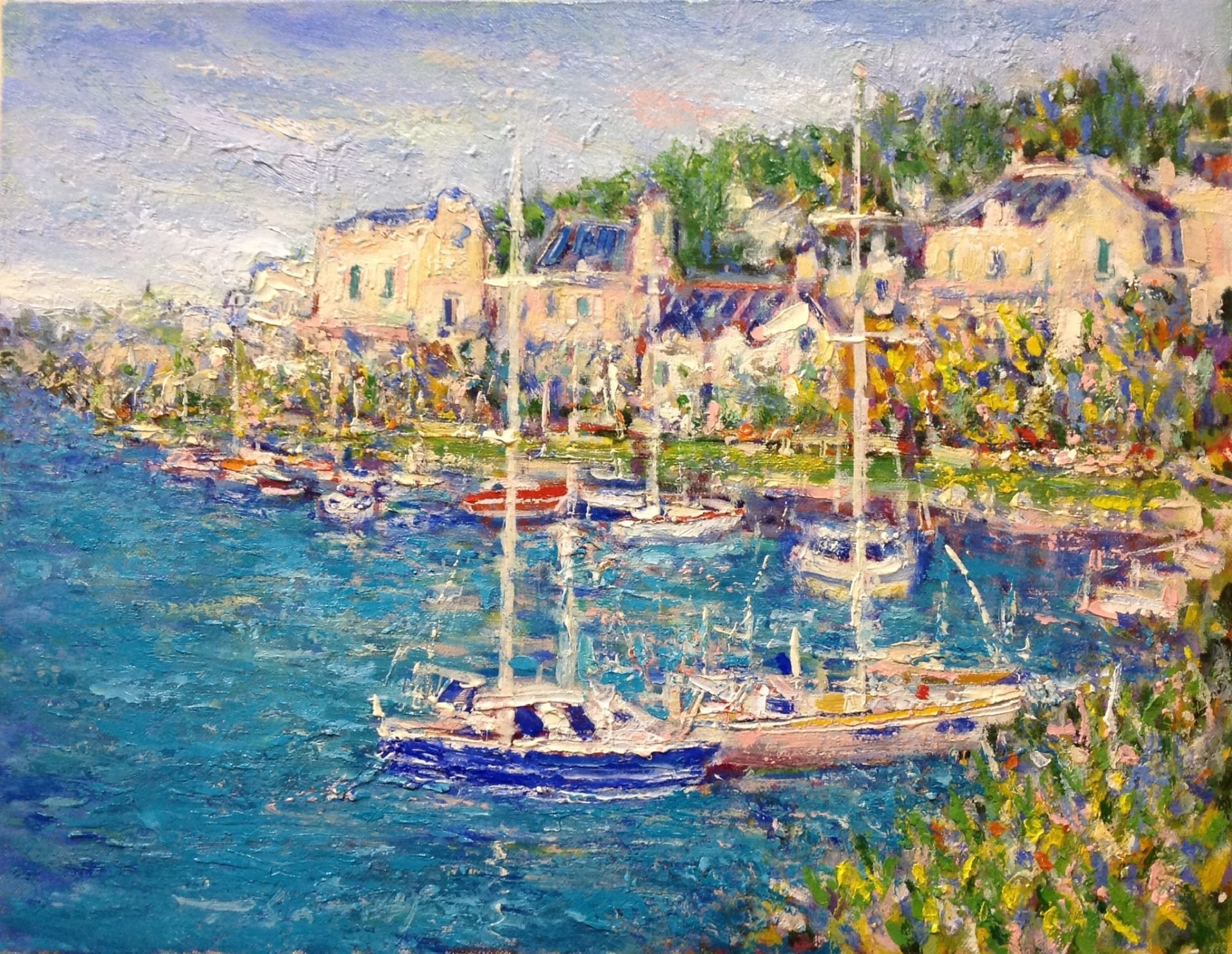 伊東熙寿作 油彩画 関門橋 F4 A-10 高藤義雄 『港』 油彩画 - 北海道画廊